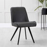 Savannah Modern Grey Leather Dining Chairs Set of 2