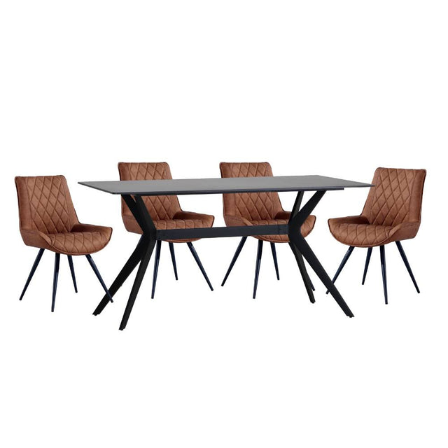 Modern-6-Seater-Grey-Sintered-Stone-Dining-Table-Set-With-Brown-Leather-Dining-Chairs-150cm