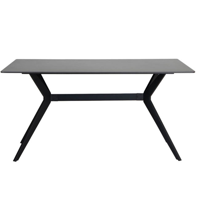 Amelia Modern 6 Seater Rectangular Grey Stone Dining Table 150cm