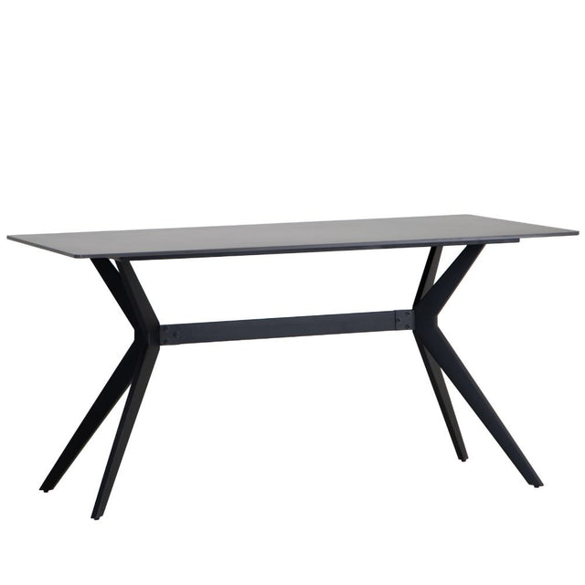 Amelia Modern 6 Seater Rectangular Grey Stone Dining Table 150cm