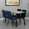 Modern-6-Seater-Grey-Sintered-Stone-Dining-Table-With-4-Blue-Velvet-Dining-Chairs-120cm