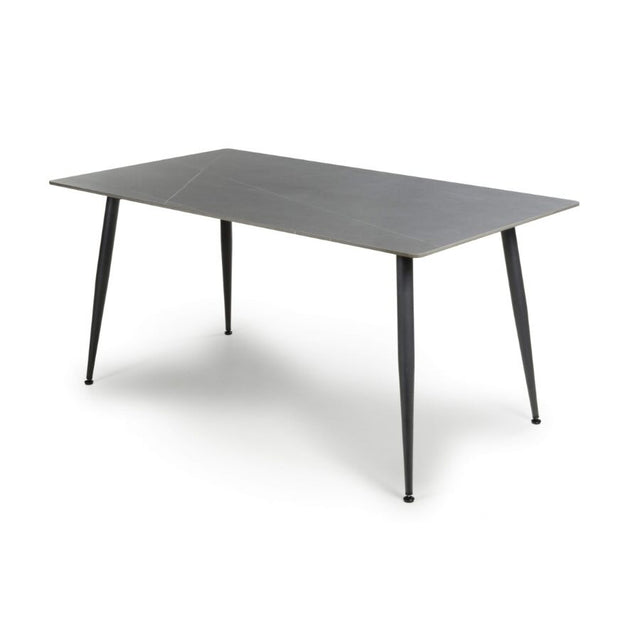 Modern-6-Seater-Grey-Stone-Rectangular-Dining-Table-With-Black-Metal-Legs-160cm