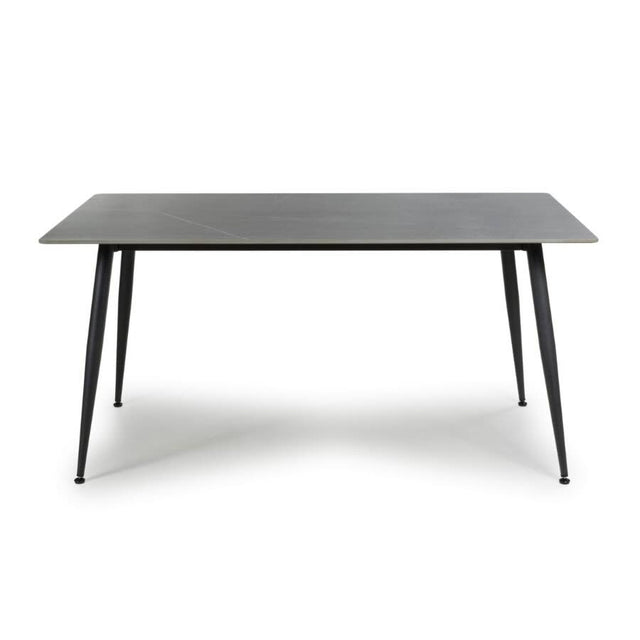 Modern-6-Seater-Grey-Stone-Rectangular-Dining-Table-With-Black-Metal-Legs-160cm