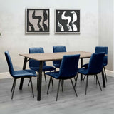 Modern-6-Seater-Oak-Wood-Dining-Table-With-6-Blue-Velvet-Dining-Chairs-180cm