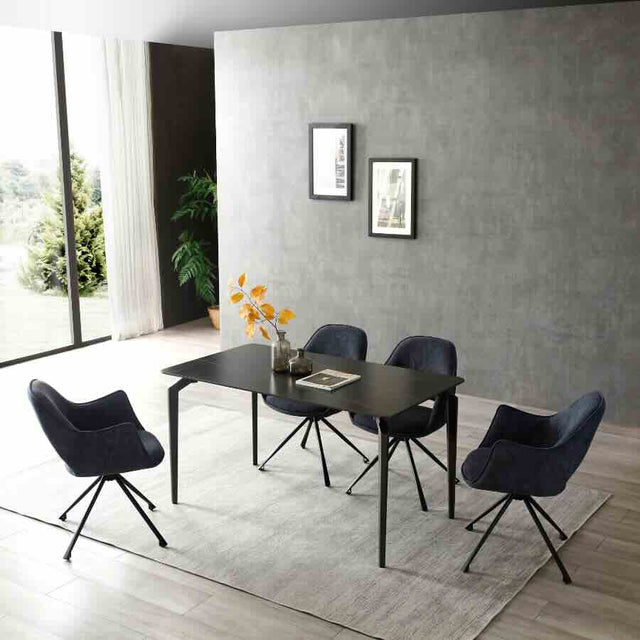 Modern-Open-Back-Dark-Blue-Fabric-Dining-Chair-Black-Metal-Pyramid-Legs-Set-of-2