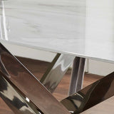 Modern-6-Seater-Rectangular-White-Marble-Glass-Dining-Table-With-Metal-Cross-Over-Base-160cm