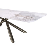 Modern-6-Seater-Rectangular-White-Sintered-Stone-Marble-Dining-Table-Black-High-Gloss-Cross-Over-Base-160cm