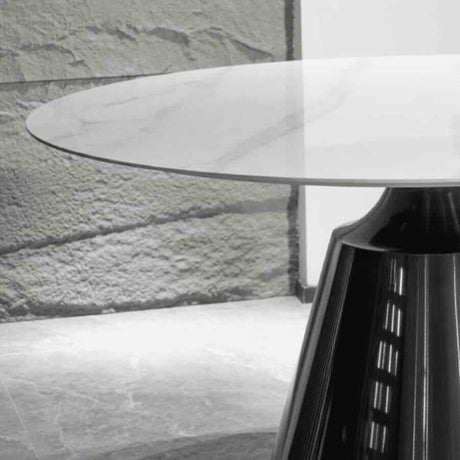 Modern-6-Seater-Round-White-Sintered-Stone-Marble-Dining-Table-Black-High-Gloss-Pedestal-Base-135cm