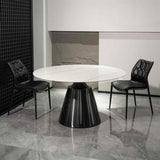 Modern-6-Seater-Round-White-Sintered-Stone-Marble-Dining-Table-Black-High-Gloss-Pedestal-Base-135cm