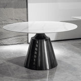 Modern-6-Seater-Round-White-Sintered-Stone-Marble-Dining-Table-Black-High-Gloss-Pedestal-Base-135cm