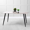 Juliette Modern 160cm Rectangular White Marble Stone Dining Table 6 Seater