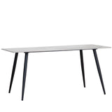 Juliette Modern 160cm Rectangular White Marble Stone Dining Table 6 Seater