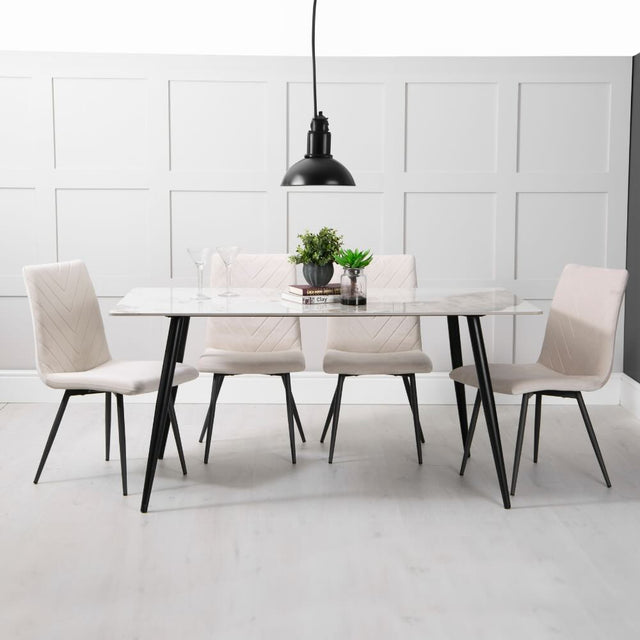 Modern-6-Seater-White-And-Brown-Marble-Stone-Dining-Table-Set-With-Cream-Velvet-Dining-Chairs-160cm