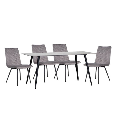 Modern-6-Seater-White-And-Brown-Marble-Stone-Dining-Table-Set-With-Grey-Velvet-Dining-Chairs-160cm