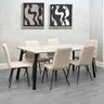 Modern-6-Seater-White-Marble-Dining-Table-With-6-Cream-Velvet-Dining-Chairs-180cm