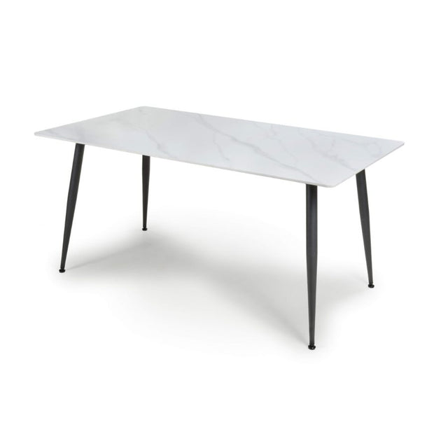 Modern-6-Seater-White-Stone-Rectangular-Dining-Table-With-Black-Metal-Legs-160cm