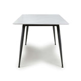 Modern-6-Seater-White-Stone-Rectangular-Dining-Table-With-Black-Metal-Legs-160cm