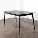 Modern-8-Seater-Extendable-Rectangular-Dining-Table-With-Dark-Oak-Top-&-Black-Metal-Legs-160cm-200cm