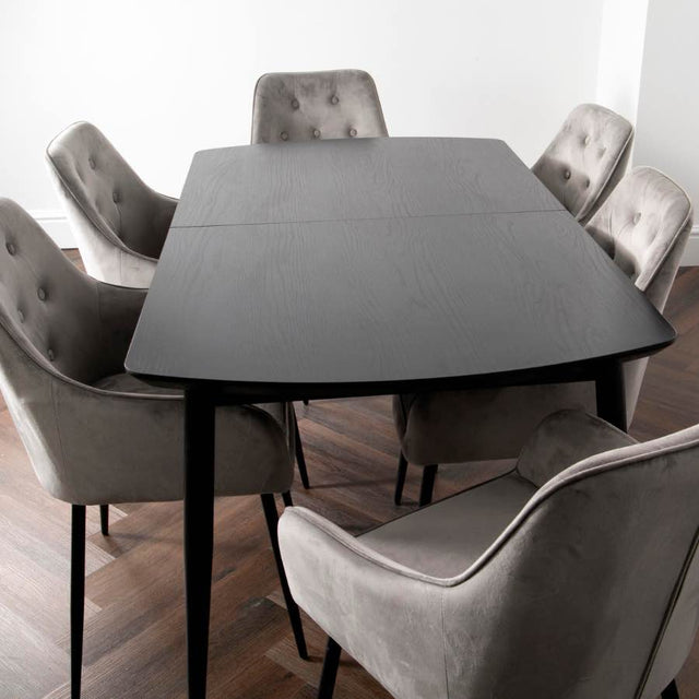 Modern-8-Seater-Extendable-Rectangular-Dining-Table-With-Dark-Oak-Top-&-Black-Metal-Legs-160cm-200cm