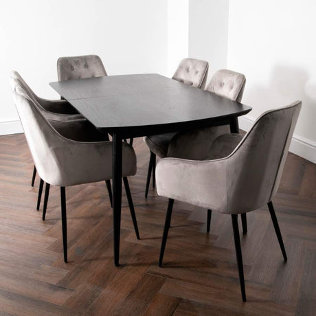 Modern-8-Seater-Extendable-Rectangular-Dining-Table-With-Dark-Oak-Top-&-Black-Metal-Legs-160cm-200cm