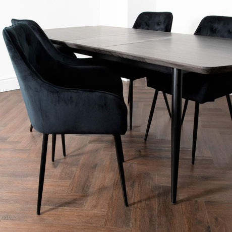 Modern-8-Seater-Extendable-Rectangular-Dining-Table-With-Grey-Oak-Top-&-Black-Metal-Legs-160cm-200cm