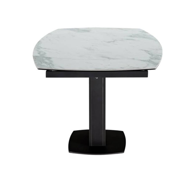 Modern-8-Seater-White-Marble-Ceramic-Rectangular-Extending-Dining-Table-Black-Metal-Pedestal-Base-120cm-180cm