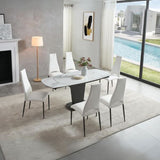 Modern-8-Seater-White-Marble-Ceramic-Rectangular-Extending-Dining-Table-Black-Metal-Pedestal-Base-120cm-180cm