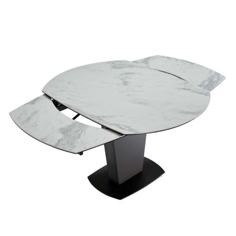 Modern-8-Seater-White-Marble-Ceramic-Rectangular-Extending-Dining-Table-Black-Metal-Pedestal-Base-120cm-180cm