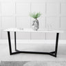 Scarlett Modern 8 Seater Rectangular White Marble Stone Dining Table 180cm