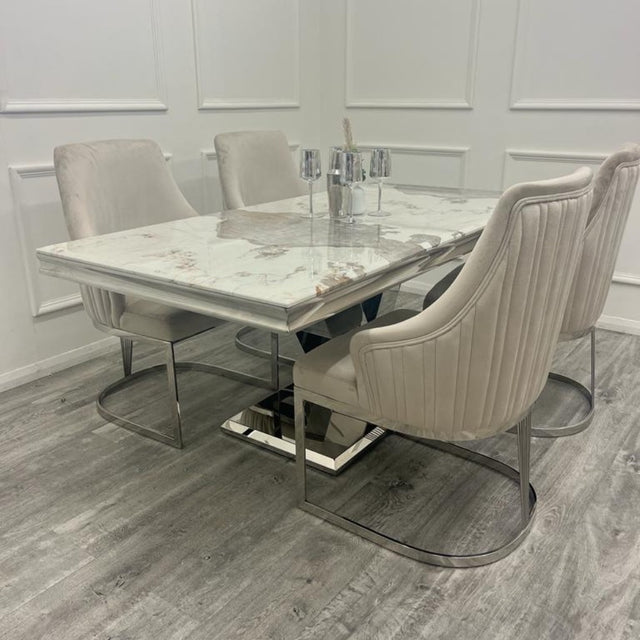 Modern-8-Seater-White-_-Grey-Marble-Dining-Table-Cross-Over-Stainless-Steel-Base-180cm