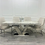 Modern-8-Seater-White-_-Grey-Marble-Dining-Table-Cross-Over-Stainless-Steel-Base-180cm