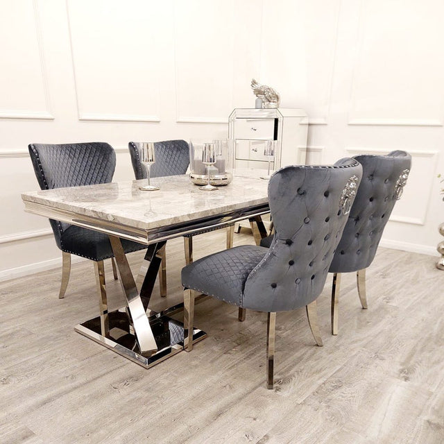 Modern-8-Seater-grey-marble-dining-table-rectangular-marble-top-stainless-steel-legs-180cm