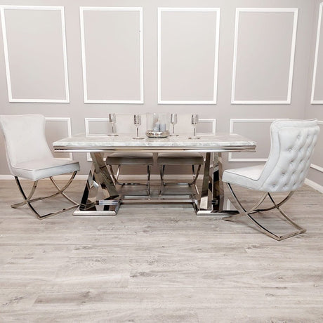 Modern-8-Seater-grey-marble-dining-table-rectangular-marble-top-stainless-steel-legs-180cm