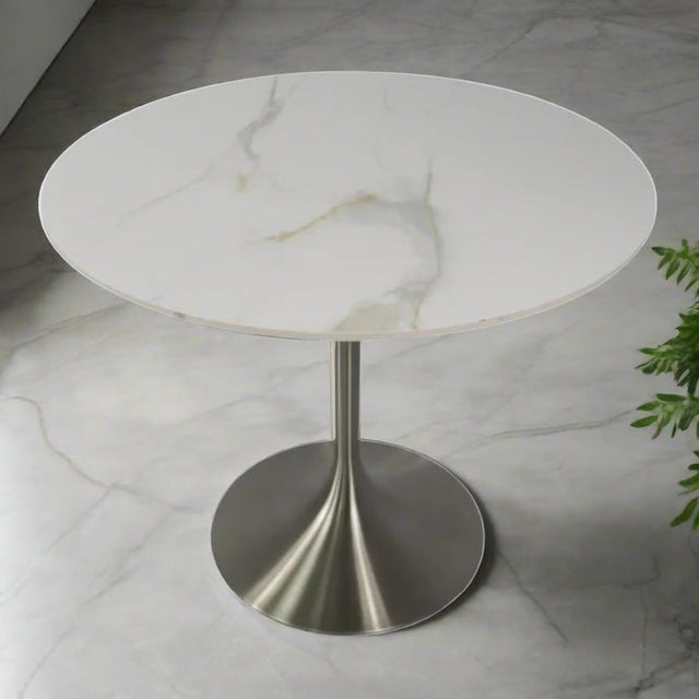 Modern-90cm-Round-White-Marble-Ceramic-Dining-Table-With-Tulip-Pedestal-Steel-Base