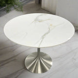 Modern-90cm-Round-White-Marble-Ceramic-Dining-Table-With-Tulip-Pedestal-Steel-Base