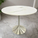 Modern-90cm-Round-White-Marble-Ceramic-Dining-Table-With-Tulip-Pedestal-Steel-Base