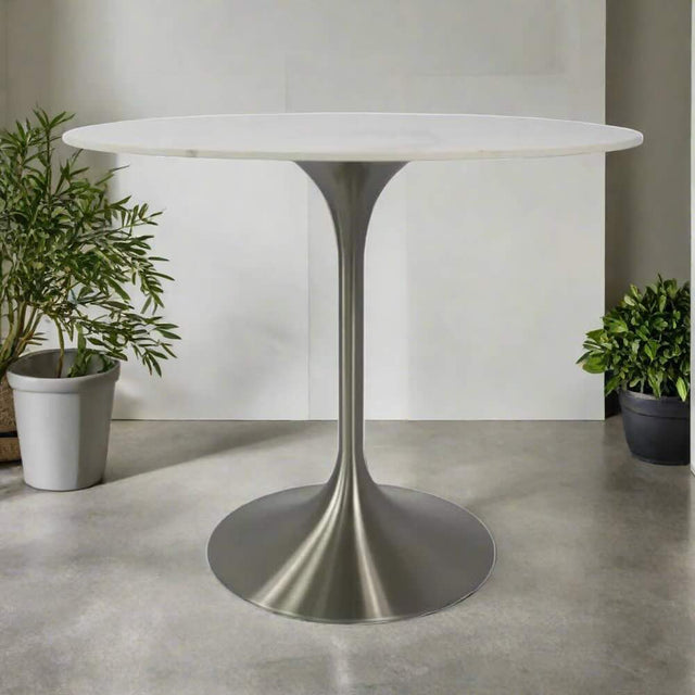 Modern-90cm-Round-White-Marble-Ceramic-Dining-Table-With-Tulip-Pedestal-Steel-Base