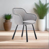 Modern-Art-Deco-Style-Grey-Fabric-Dining-Chairs-Black-Metal-Legs-Set-of-2