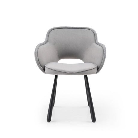 Modern-Art-Deco-Style-Grey-Fabric-Dining-Chairs-Black-Metal-Legs