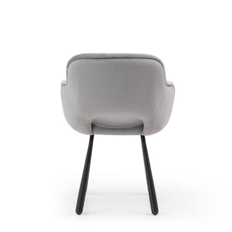 Modern-Art-Deco-Style-Grey-Fabric-Dining-Chairs-Black-Metal-Legs-Set-of-2