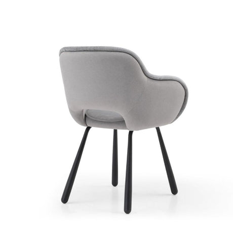 Modern-Art-Deco-Style-Grey-Fabric-Dining-Chairs-Black-Metal-Legs-Set-of-2