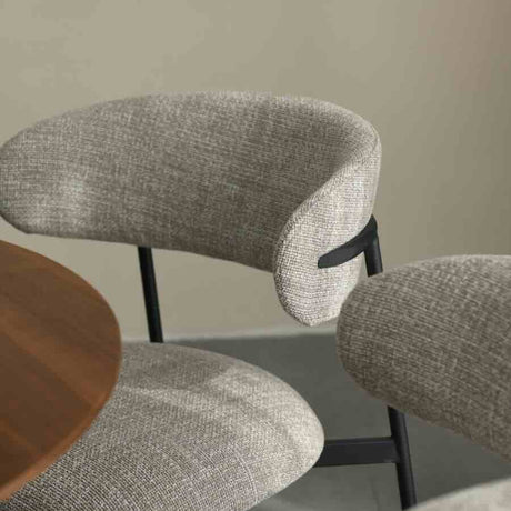 Modern-Art-Deco-Style-Light-Brown-Oatmeal-Tweed-Dining-Chair-With-Floating-Back-_-Black-Metal-Legs-Set-of-2