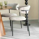 Modern-Art-Deco-Style-Light-Brown-Oatmeal-Tweed-Dining-Chair-With-Floating-Back-_-Black-Metal-Legs-Set-of-2