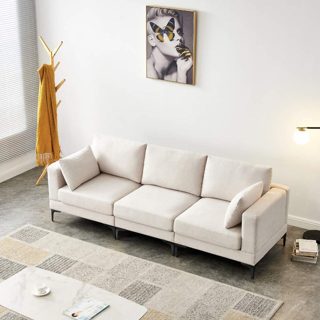 Modern-Beige-Fabric-3-Seater--Sofa-200cm