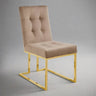 Modern-Beige-Fabric-Button-Back-Dining-Chair-With-Gold-Cantilver-Base-Set-of-2