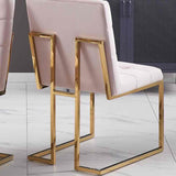 Modern-Beige-Fabric-Button-Back-Dining-Chair-With-Gold-Cantilver-Base-Set-of-2