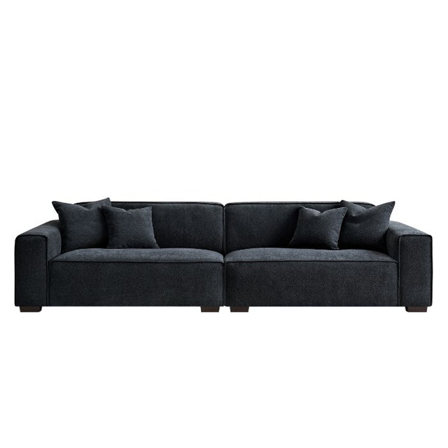 Modern-Black-Boucle-4-Seater-Sofa-With-Ottoman