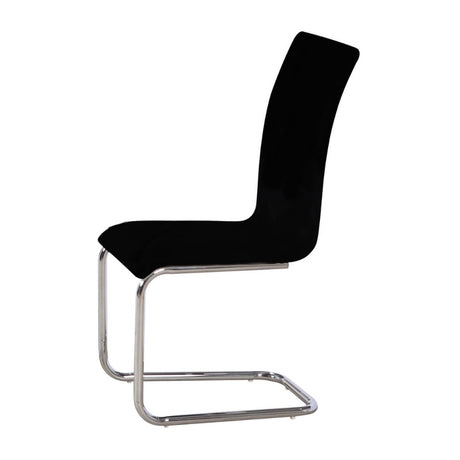 Modern-Black-Faux-Leather-Cantilever-Dining-Chairs-With-Chrome-Metal-Base-Set-of-2