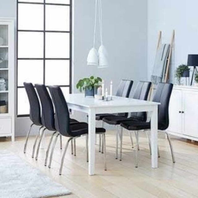 Modern-Black-Faux-Leather-Dining-Chair-With-Chrome-Metal-Legs-Set-of-2