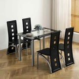 Modern-Black-Faux-Leather-High-Back-Dining-Chairs-With-Square-Open-Pattern-Metal-Legs-Set-of-6